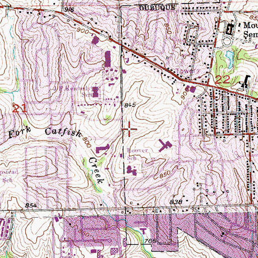 Topographic Map of Ennoble Manor Care Center, IA