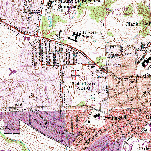 Topographic Map of Flora Park, IA