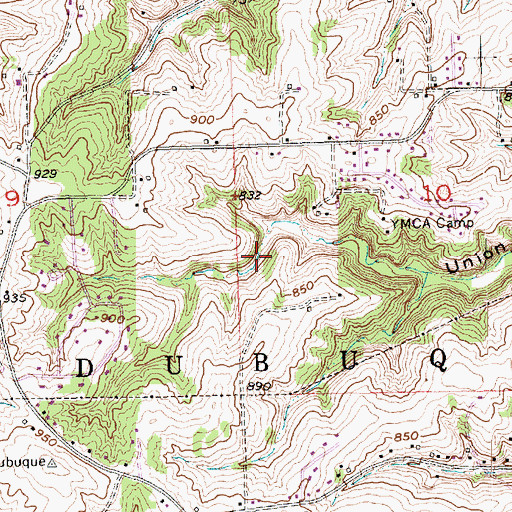 Topographic Map of Marshall Park, IA
