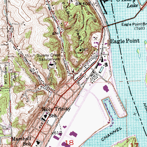 Topographic Map of Humke School (historical), IA