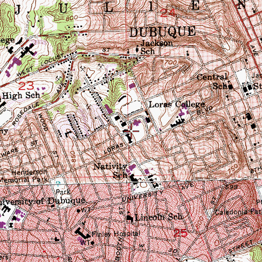 Topographic Map of Heitkamp Planetarium, IA