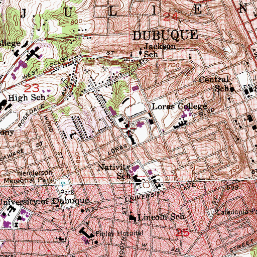 Topographic Map of Field House, IA
