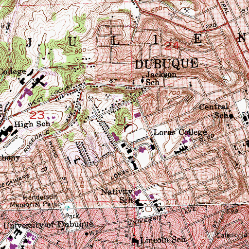 Topographic Map of Rohlman Hall, IA