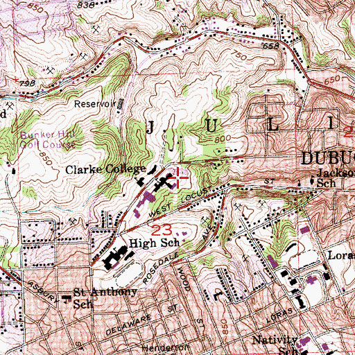 Topographic Map of Keller Computer Center, IA