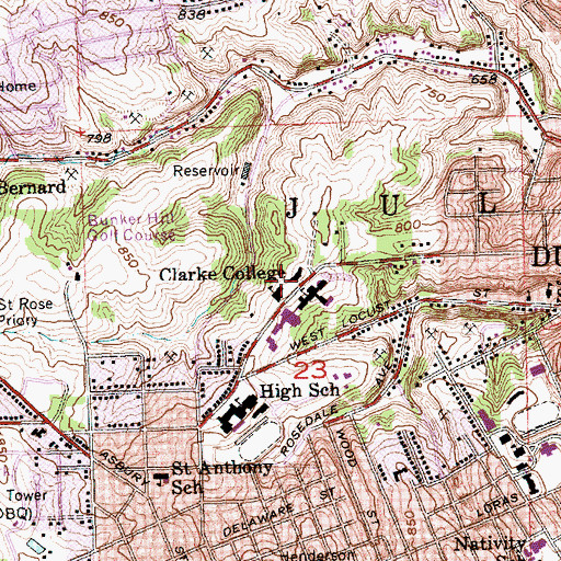 Topographic Map of Robert and Ruth Kehl Center, IA