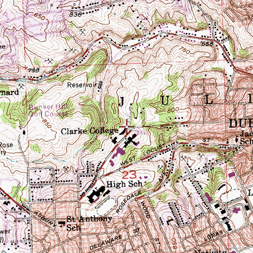 Topographic Map of Student Activity Center, IA