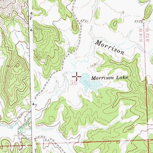 Topographic Map of Morrison Dam, CO