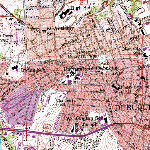 Topographic Map of Heat Plant, IA