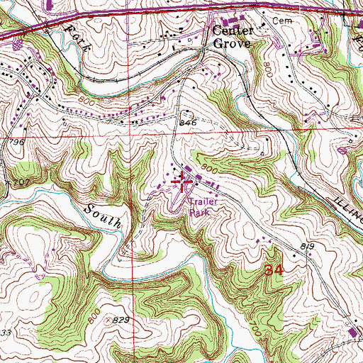 Topographic Map of Ace Mobile Home Park, IA
