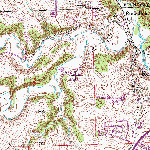 Topographic Map of Twin T Mobile Home Park, IA