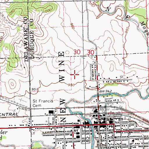 Topographic Map of Northwind Mobile Home Park, IA