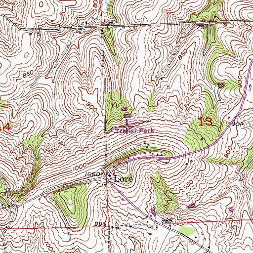 Topographic Map of Lore Mobile Home Park, IA