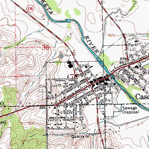 Topographic Map of Saint Matthias Parish, IA