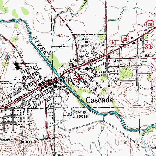 Topographic Map of Community Presbyterian Church, IA