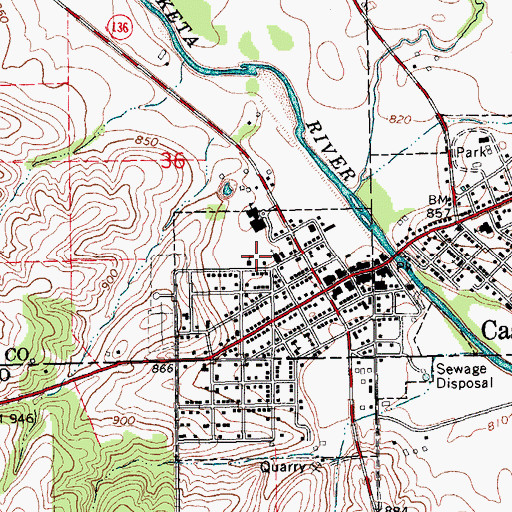 Topographic Map of Aquin Catholic Elementary School, IA