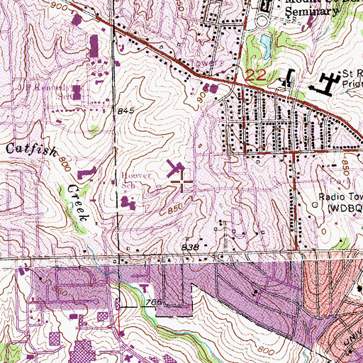 Topographic Map of Luther Manor, IA