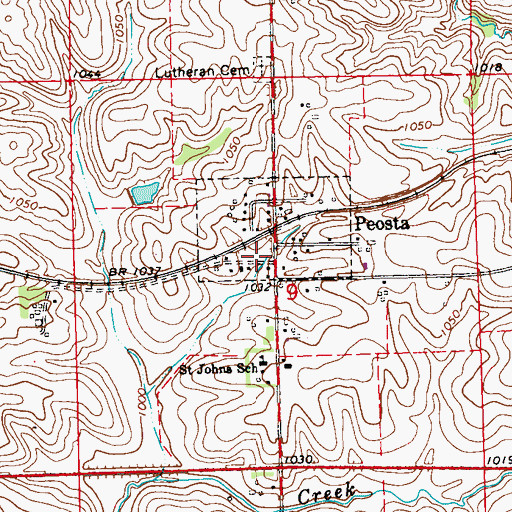 Topographic Map of Centralia Peosta Emergency Services Station 1, IA