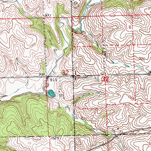 Topographic Map of Timberline Golf Course, IA