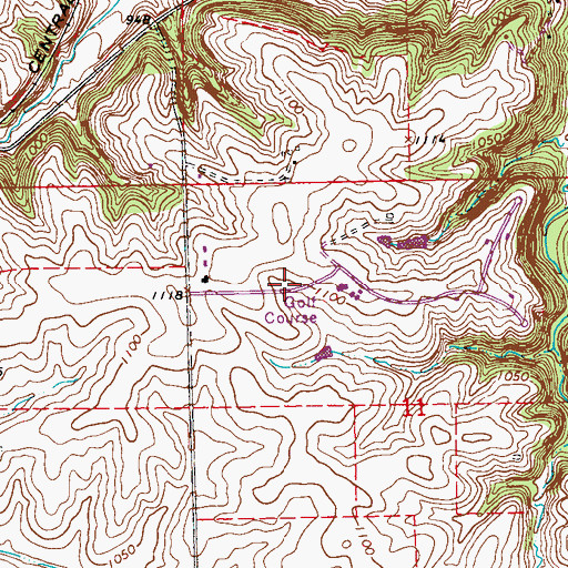 Topographic Map of Thunderhills Golf and Country Club, IA