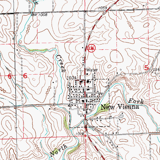 Topographic Map of Saint Bonifaces Catholic Church, IA