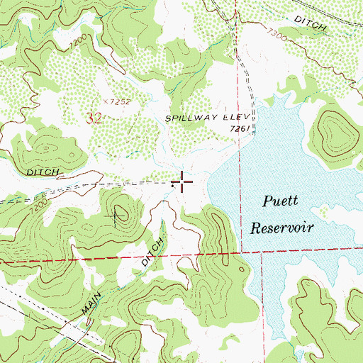 Topographic Map of A M Puett Dam, CO