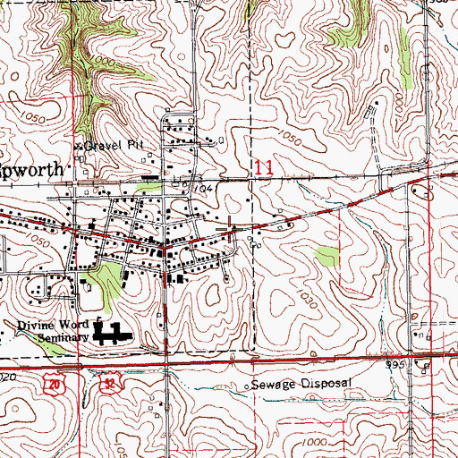 Topographic Map of Grace Lutheran Church, IA