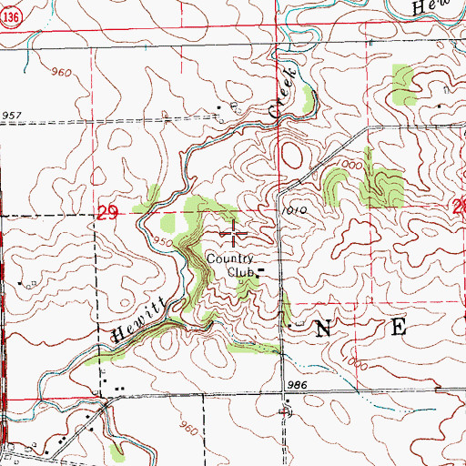 Topographic Map of Dyersville Golf and Country Club, IA
