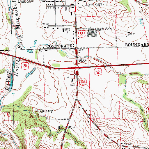 Topographic Map of National Farm Toy Museum, IA