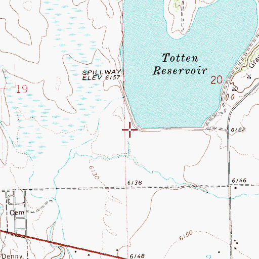Topographic Map of Totten Dam, CO