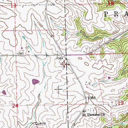 Topographic Map of Duke Post Office (historical), IA