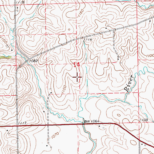 Topographic Map of Glassnevin Post Office (historical), IA