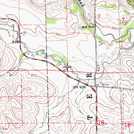 Topographic Map of Hazel Post Office (historical), IA