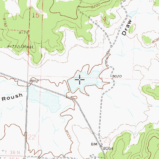 Topographic Map of Dunnagan Reservoir, CO