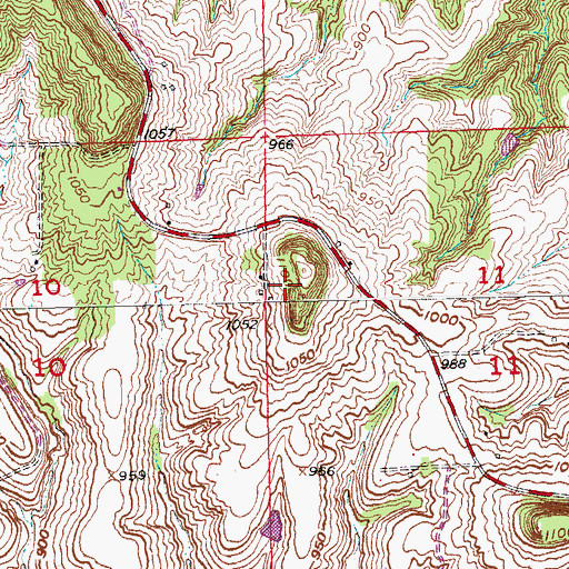 Topographic Map of Aspinwall Post Office (historical), IA