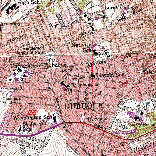 Topographic Map of Doctor Finleys Cemetery, IA