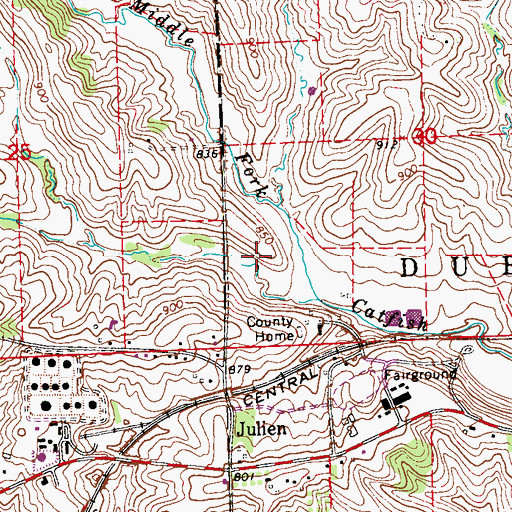 Topographic Map of Sniffea Cemetery, IA