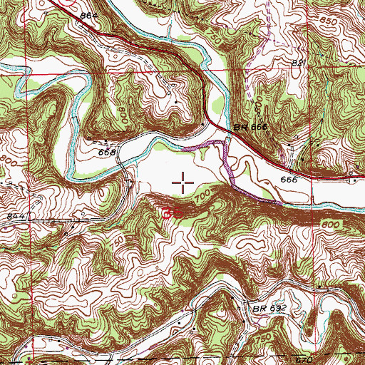 Topographic Map of Congregational Rock Cemetery, IA
