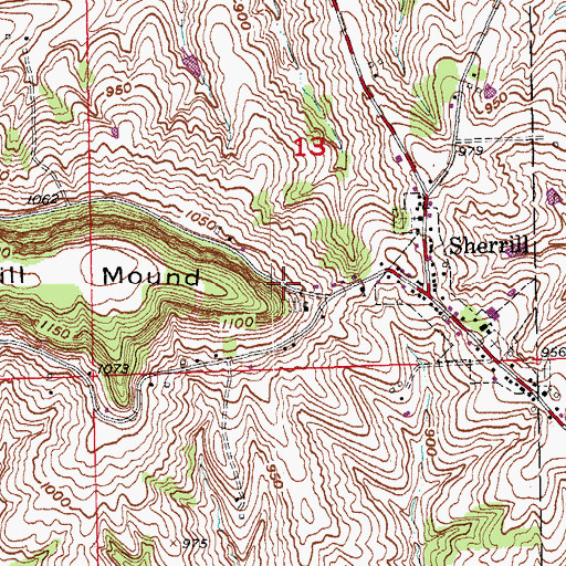 Topographic Map of Saint Matthews Lutheran Cemetery, IA
