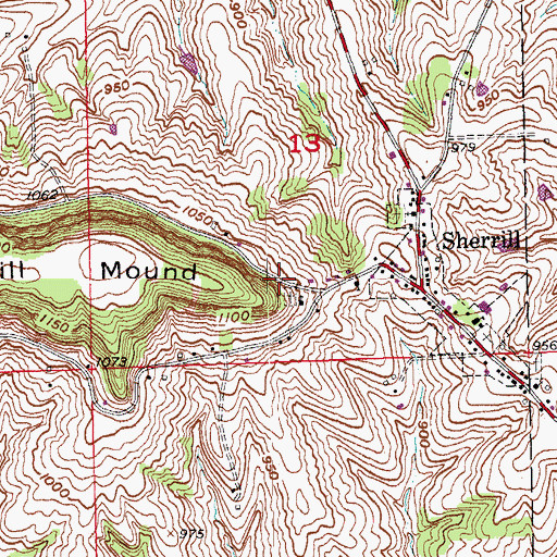 Topographic Map of Saint Peter and Paul Cemetery, IA