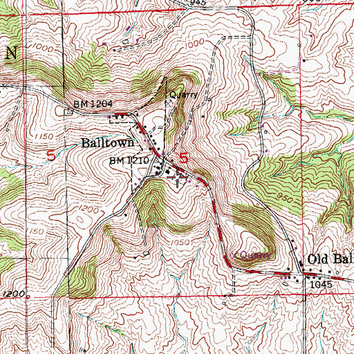 Topographic Map of Saint Francis Assisi Cemetery, IA