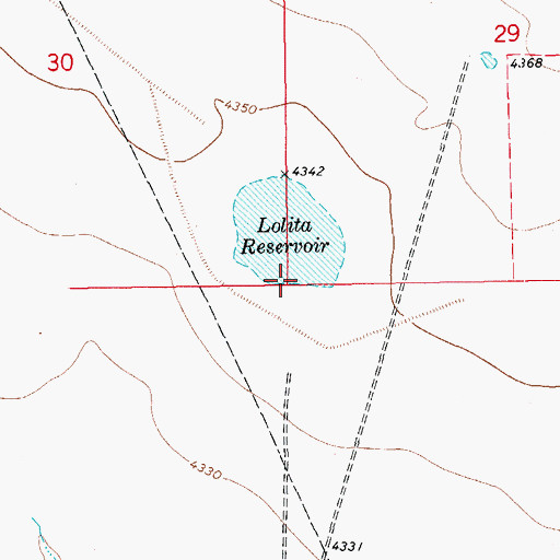 Topographic Map of Lolita Number 3 Dam, CO