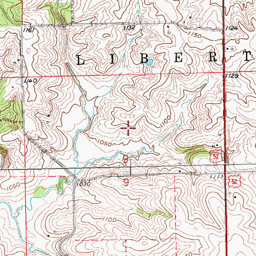 Topographic Map of Myer Property Cemetery, IA