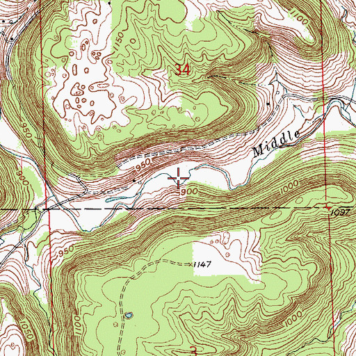 Topographic Map of Bankston Park Cemetery (historical), IA