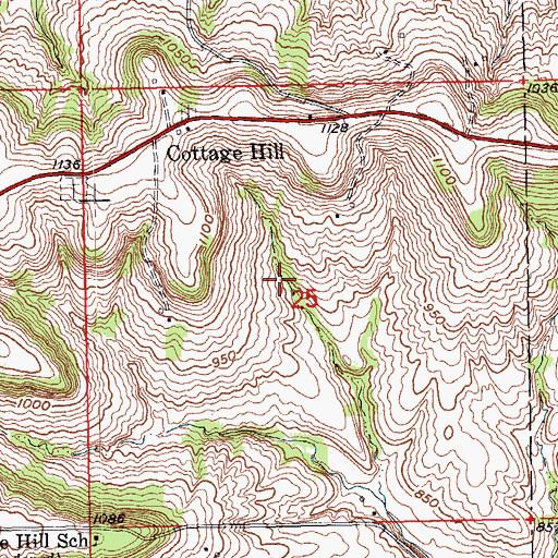 Topographic Map of Christian Cemetery, IA