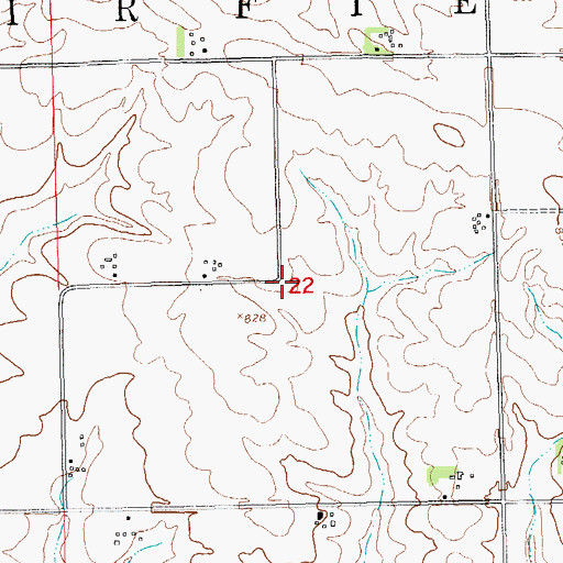 Topographic Map of Cessford Post Office (historical), IA