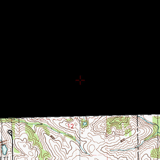 Topographic Map of Inland Post Office (historical), IA