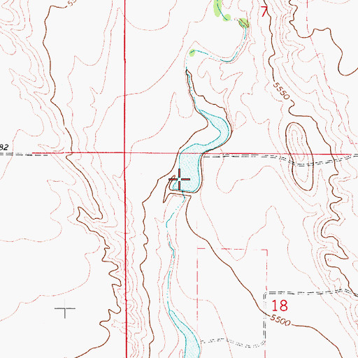 Topographic Map of Giffon Number 2 Dam, CO