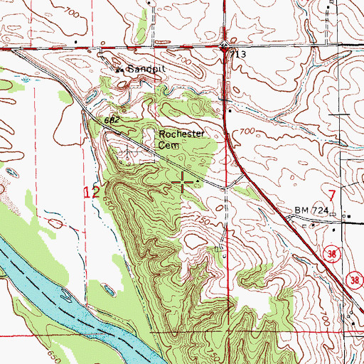 Topographic Map of Hidden River Campgrounds, IA
