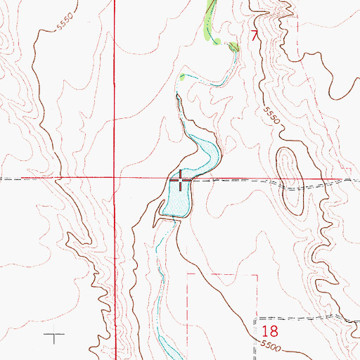 Topographic Map of Giffon Number 2 Reservoir, CO