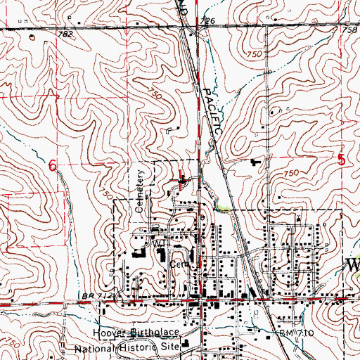 Topographic Map of Crestview Nursing and Rehabilitation Center, IA